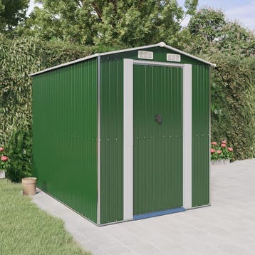 vidaXL Tuinschuur 192x274x223 cm gegalvaniseerd staal groen, Verzenden