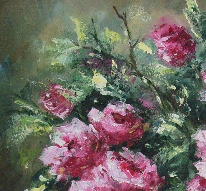 Kiss - Roses, Antiek en Kunst, Kunst | Schilderijen | Klassiek