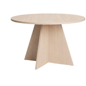 Evila Modern Dining Table, Pusula Oak, 120 X 75 X 120 Cm 25, Huis en Inrichting, Verzenden, Nieuw, 100 tot 150 cm, Scandinavisch