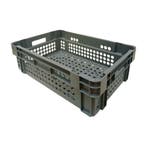 Nestbare Stapelkrat 600x400x180 mm euronorm grijs hdpe, Ophalen of Verzenden