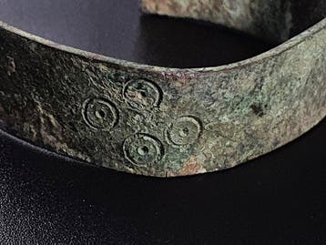 Viking periode Brons Gegraveerde armband