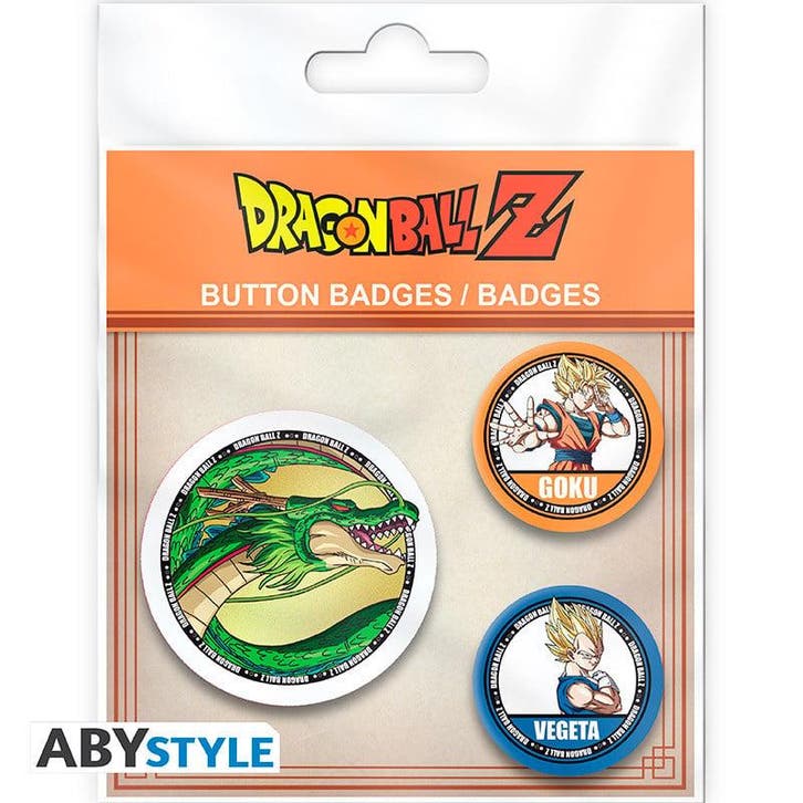 Dragon Ball Goku, Vegeta & Shenron Badge Pack (3x), Collections, Cinéma & Télévision, Enlèvement ou Envoi