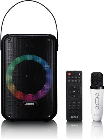Karaoke set voor volwassenen - 1 Microfoon - Zwart - Lenco, Audio, Tv en Foto, Verzenden, Nieuw
