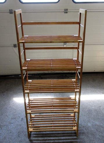 Houten Rek, Schap, Display, B57 x D26 x H135cm