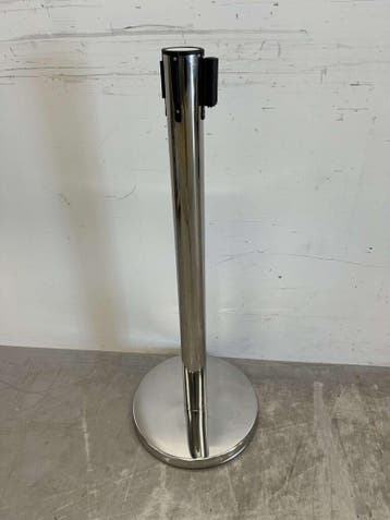 HCB Afzetpaal Afzetband zilverkleurig met trekband 200 cm, Ophalen of Verzenden