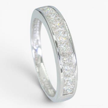Zonder minimumprijs - Ring Platina - 0.90ct. tw. Diamant
