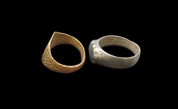 Middeleeuws Brons Versierde ringen - 18 mm (Zonder