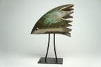 Urszula Despet - sculptuur, Green Bird - 20 cm - Keramiek -