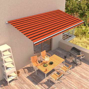 vidaXL Luifel automatisch uittrekbaar 600x300 cm oranje en, Verzenden, Nieuw