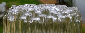 Plafondlamp (2) - Mid-Century Brutalist Eisglas Lampenset –