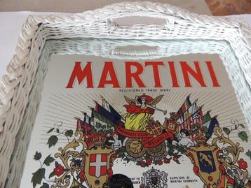 Panneau - Martini - Superbe et grand plateau vintage -