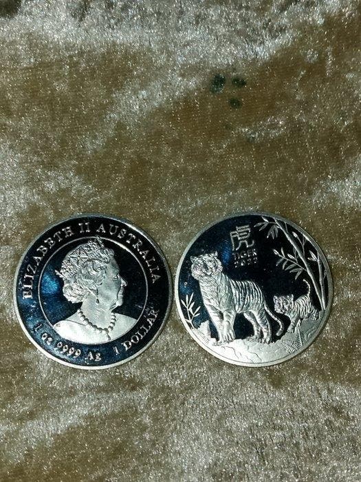 Australië. 1 Dollar 2022 Year of the Dog (Zonder, Timbres & Monnaies, Monnaies | Europe | Monnaies non-euro