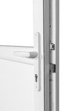 PVC Deur 1/2 glas Basic Plus b98xh200 cm wit L, Ophalen of Verzenden, Buitendeur