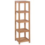 vidaXL Badkamer opbergrek 4-laags 42x42x165 cm massief, Verzenden, Nieuw