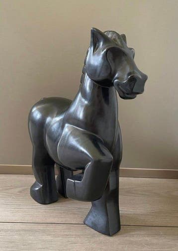 Beeld, Modernistisch keramisch paardenbeeld - 32.5 cm -