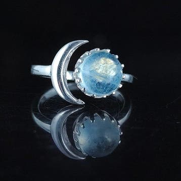 Aigue-marine - Argent - Bague - ÉQUILIBRE ÉMOTIONNEL