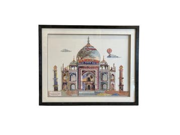 Veiling - 3D schilderij Taj Mahal, Maison & Meubles