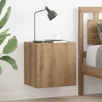 vidaXL TV Wandkasten 2 st Artisan Eiken Bewerkt hout, Huis en Inrichting, Kasten |Televisiemeubels, Verzenden, Nieuw