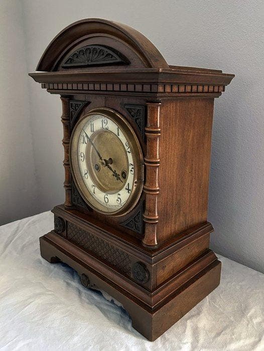 Pendule à balancier Style Victorien - Noyer - 1850-1900 -, Antiquités & Art, Antiquités | Horloges