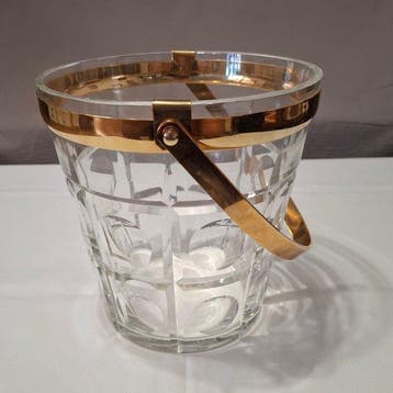 Cristal de Sèvres - Champagne koeler - Kristal, Metaal