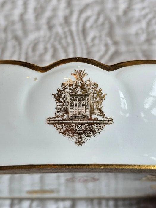 Sevres - Schotel - Porselein - Zeldzame navette-vormige, Antiek en Kunst, Antiek | Glaswerk en Kristal
