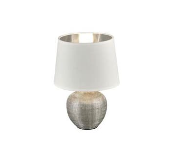 Trio LUXOR tafellamp | E14 Fitting | zilver met wit | Ø 18 c, Verzenden
