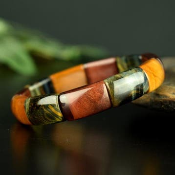 Natuurlijk multikleurig tijgeroog - topkwaliteit -