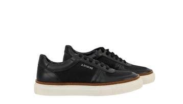 TESTONI - 8 UK - 42 IT - Black Calf Leather + Saffiano, Nieuw