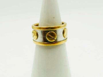 Bague - 18 carats Acier, Or jaune, Nieuw
