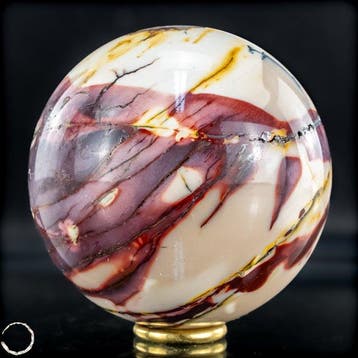Zeldzame natuurlijke topkwaliteit mookaïet Sphere- 896.97 g