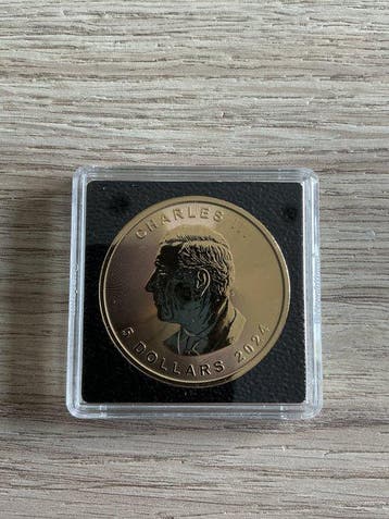 Canada. 5 Dollars 2024, 24 kt Gold Finish (Zonder