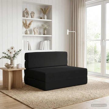 vidaXL Vouwbare Sofa Bed Zwart 70 x 72 x 60 cm Stof, Verzenden, Nieuw