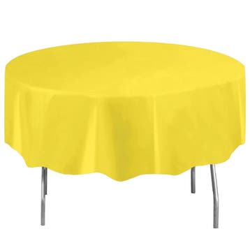 Gele Tafelkleed Rond 2,13m, Verzenden, Nieuw