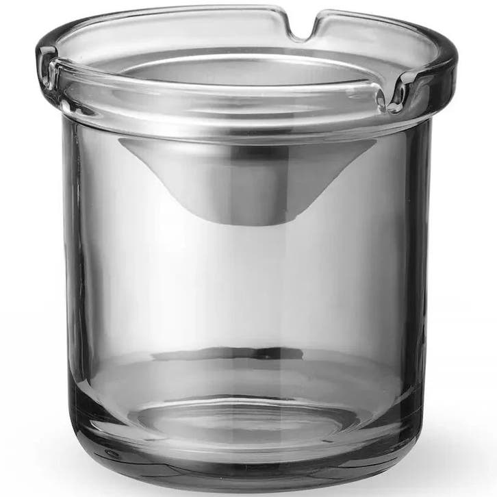 Terras Asbak | RVS/Glas | Ø98x99(h)mm HENDI, Zakelijke goederen, Horeca | Keukenapparatuur, Nieuw in verpakking, Verzenden