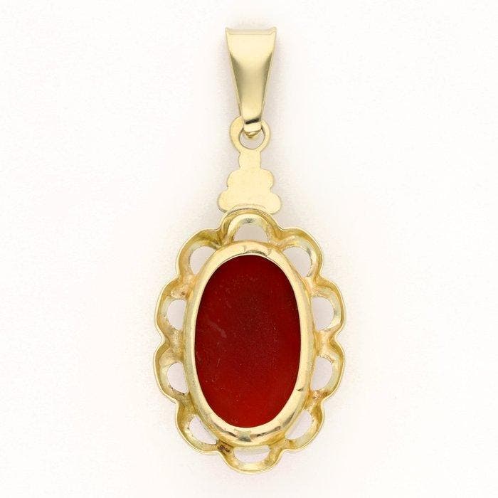 Pendentif - 14 carats Or jaune - Carneool, Bijoux, Sacs & Beauté, Bijoux anciens