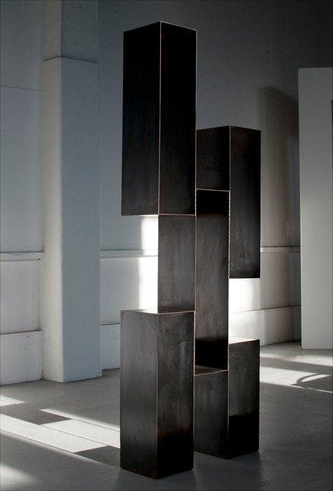 Pol Quadens - Bibliothèque - Acier, Antiquités & Art, Art | Objets design