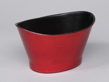Bloempot Ovaal Rood 22x15x12 cm, Huis en Inrichting, Nieuw