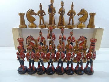 XXL-Antique et Historique URSS Jeu déchecs chess set, Antiek en Kunst