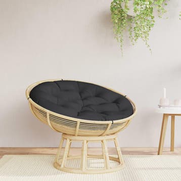 vidaXL Zitkussen rond Ø 100x11 cm oxford stof zwart, Maison & Meubles, Verzenden