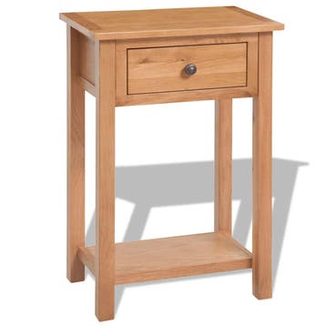 vidaXL Wandtafel 50x32x75 cm massief eikenhout, Verzenden, Nieuw