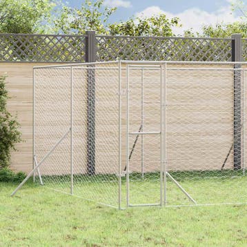 vidaXL Hondenkennel voor buiten 8x12x2 m gegalvaniseerd, Dieren en Toebehoren, Verzenden, Nieuw