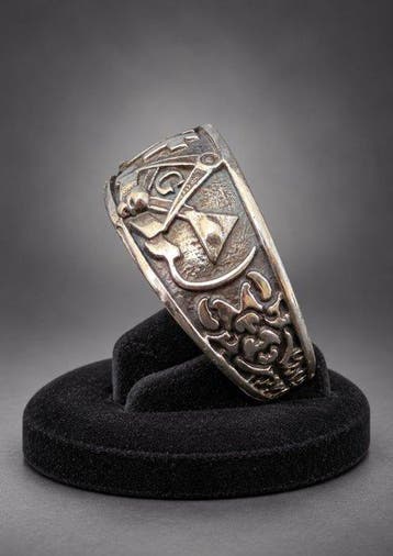 Argent - Bague - Bague maçonnique en argent sterling 925 –