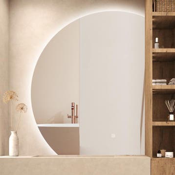 FENOMÉ Halfronde Badkamerspiegel met verlichting touche, Doe-het-zelf en Bouw, Sanitair, Verzenden, Nieuw