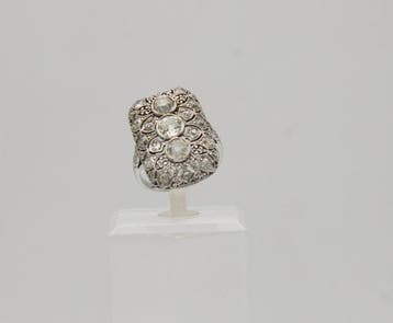 Ring - 18 karaat Witgoud Diamant (Natuurlijk)