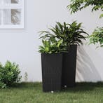 vidaXL Plantenbak uitneembare bak rattan-look 11/26,5 L PP, Tuin en Terras, Verzenden, Nieuw