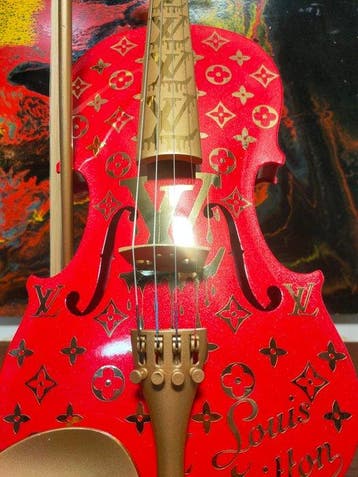 fp pop art - Louis vuitton violon et Capsule Rouge Metalic, Antiek en Kunst