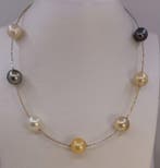 Collier - 18 carats Or blanc, Or jaune, Or rose, Perles