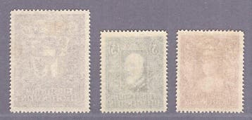 Liechtenstein 1935 - Émission de timbresposte, 2, 3 et 5