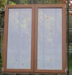 pvc terrasraam , raam , chassis 166 x 186 gouden eik, Kunststof, Deurkozijn, Nieuw, Ophalen of Verzenden