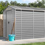 vidaXL Tuinhuis Lichtgrijs 191x810x198 cm Gegalvaniseerd, Verzenden, Nieuw